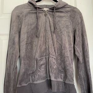 Velour zip up hoodie